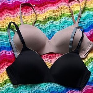 Calvin Klein Black‎ and Beige Women's Bras size Large